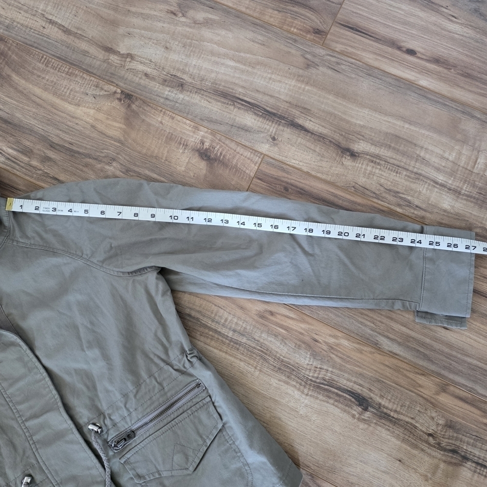 Tommy Hilfiger Gray Green Utility Jacket with Collared Neckline - Picture 10 of 10